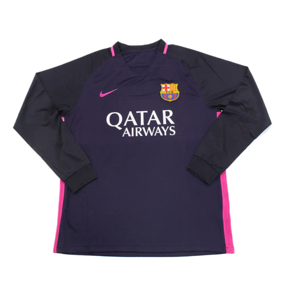 2016-17 FC Barcelona 2a Equipación Manga Larga Jewel Jersey