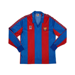 1991-92 FC Barcelona 1a Equipación Manga Larga Jewel Jersey