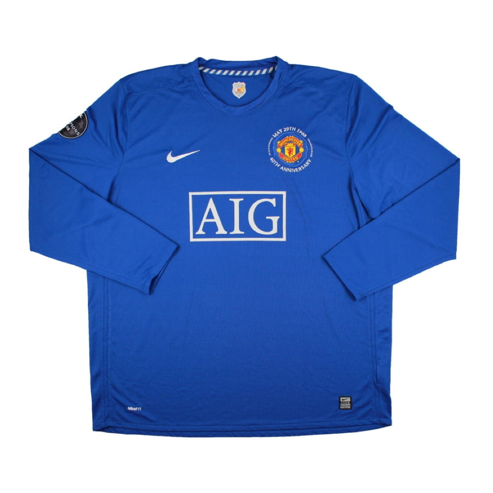 2008-09 Manchester United FC 3a Equipación Manga Larga Jewel Jersey