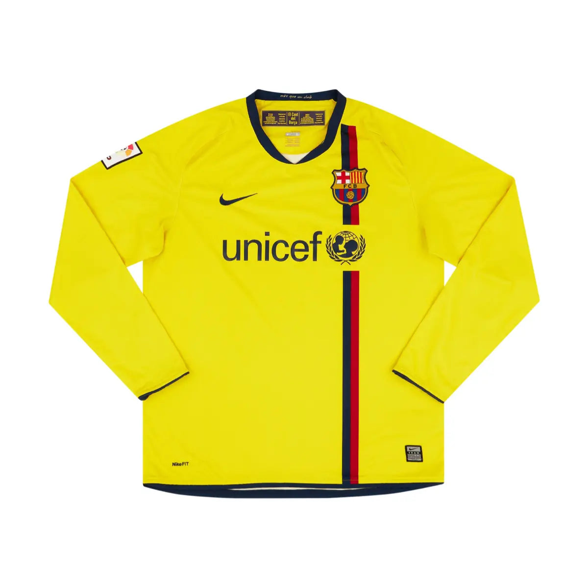 2008-09 FC Barcelona 2a Equipación Manga Larga Jewel Jersey