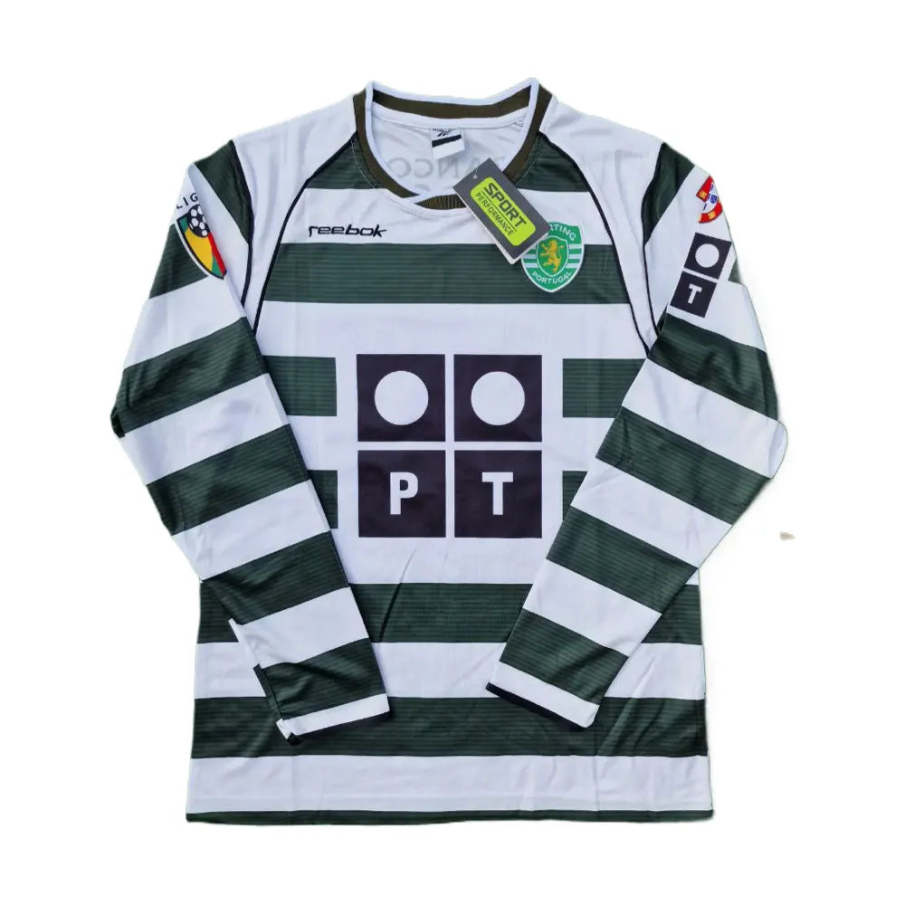 2002-03 Sporting CP 1a Equipación Manga Larga Jewel Jersey