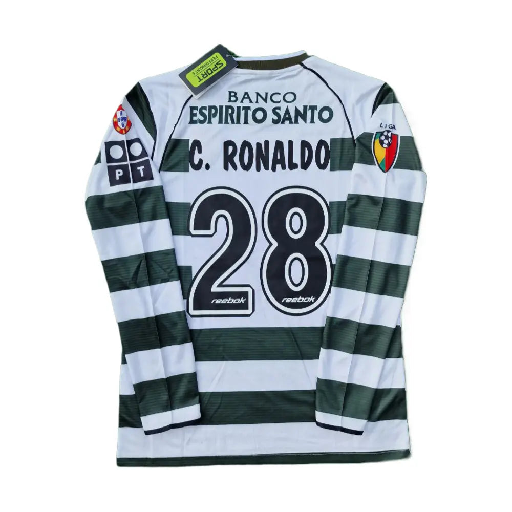 2002-03 Sporting CP 1a Equipación Manga Larga Jewel Jersey