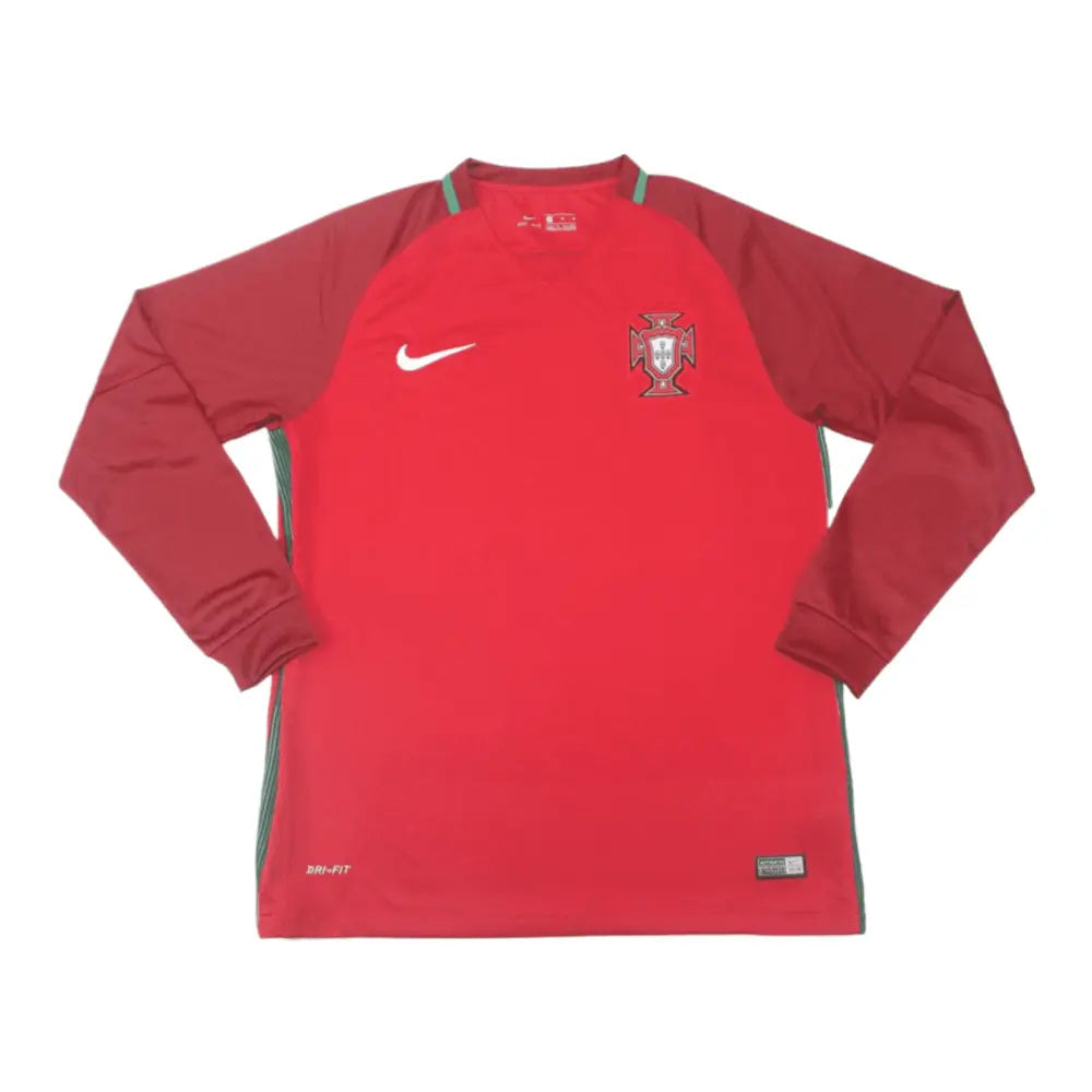 2016 Portugal 1a Equipación Manga Larga Jewel Jersey