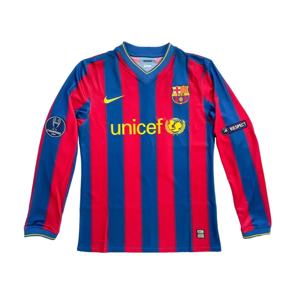 2009-10 FC Barcelona 1a Equipación Manga Larga Jewel Jersey
