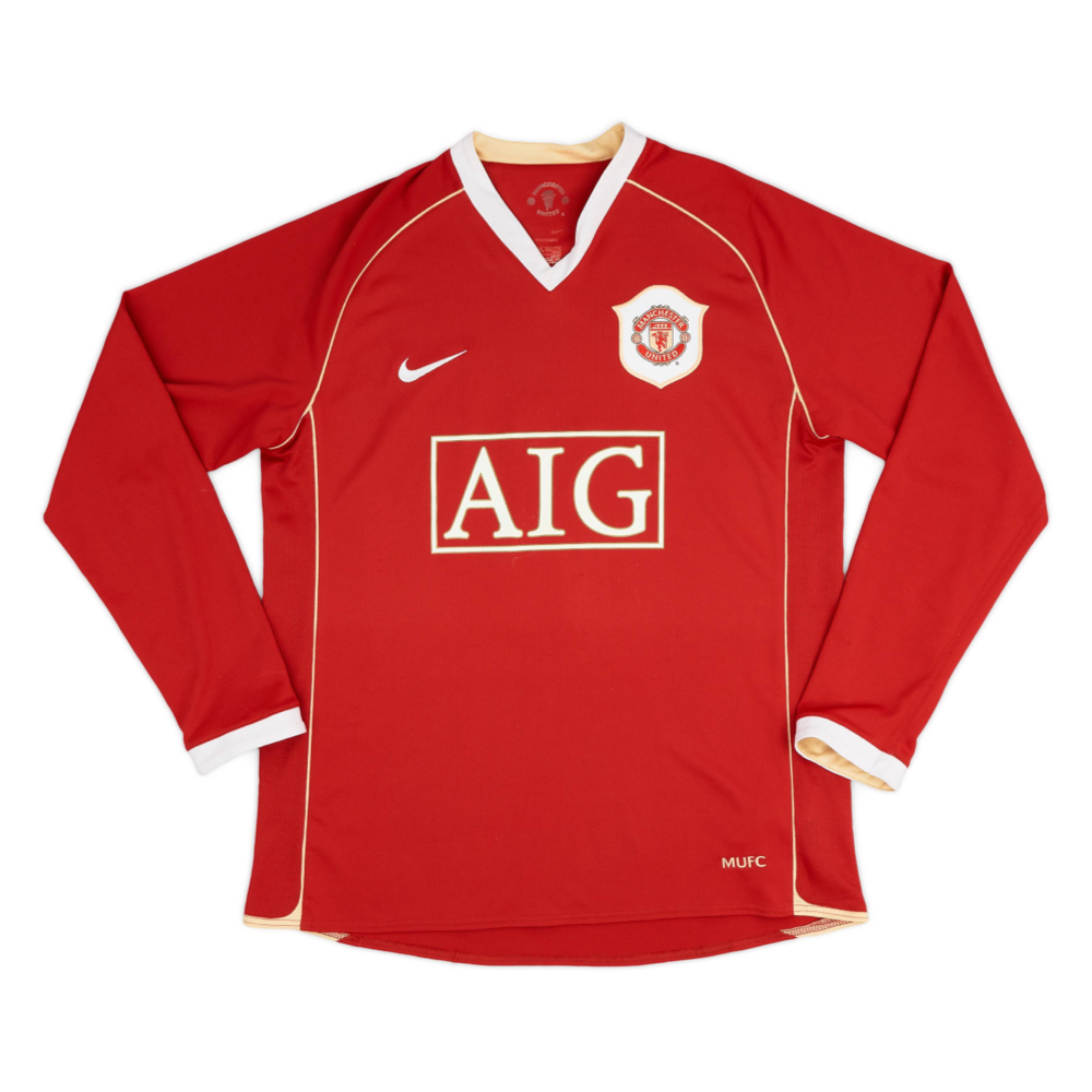 2006-07 Manchester United FC 1a Equipación Manga Larga Jewel Jersey