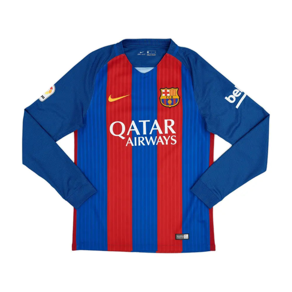 2016-17 FC Barcelona 1a Equipación Manga Larga Jewel Jersey