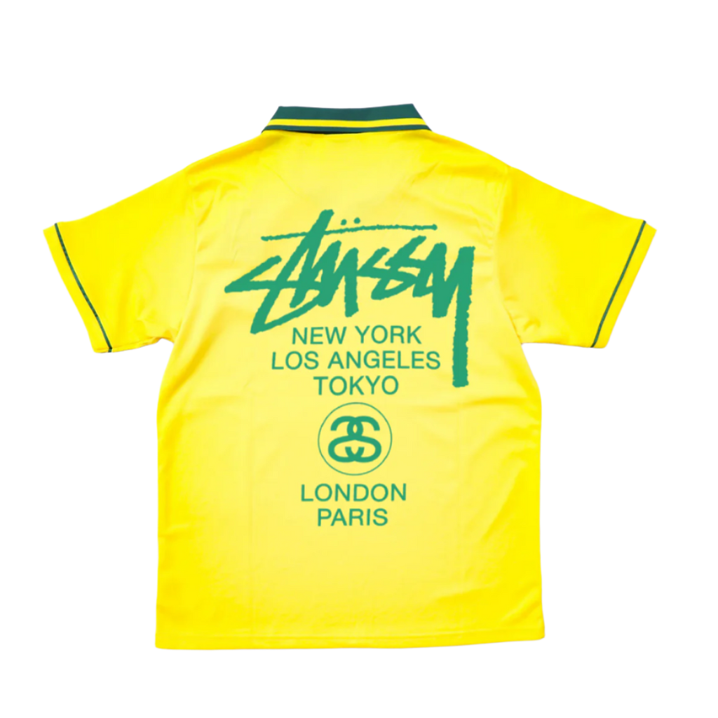 STÜSSY x “BRASIL” RETRO JERSEY - YELLOW GREEN